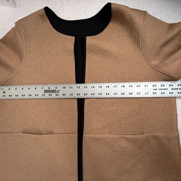 J. Jill Wearever Collection Womens Reversible Jacket XL Camel & Black Open Front - Picture 7 of 8